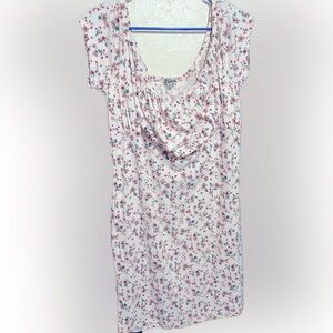 Floral & cherries stretch dress